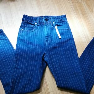 ASOS Rivington skinny pinstriped jeans